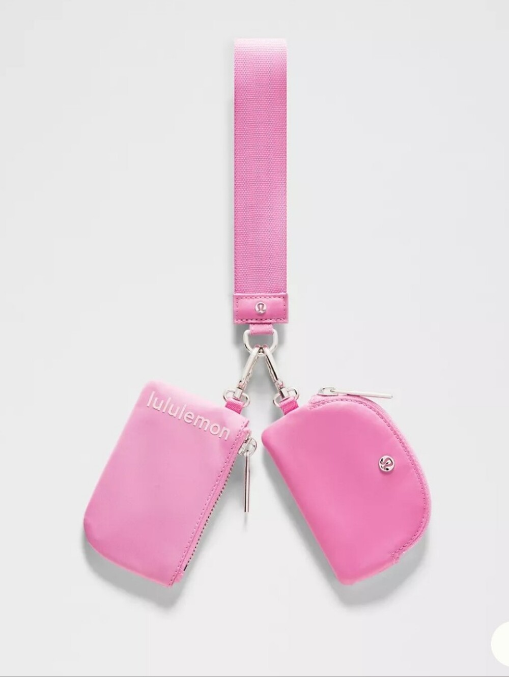lululemon Dual Pouch Wristlet, Sweet Sorbet Pink Pearl